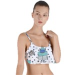 Little Cow Christmas  Layered Top Bikini Top 