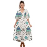 Little Cow Christmas  Kimono Sleeve Boho Dress