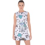 Little Cow Christmas  Lace Up Front Bodycon Dress