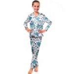 Little Cow Christmas  Kids  Satin Long Sleeve Pajamas Set