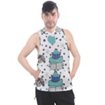 Little Cow Christmas  Men s Sleeveless Hoodie