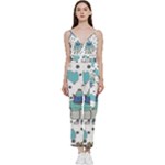 Little Cow Christmas  V-Neck Camisole Jumpsuit