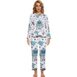 Little Cow Christmas  Womens  Long Sleeve Lightweight Pajamas Set