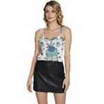 Little Cow Christmas  Flowy Camisole Tie Up Top