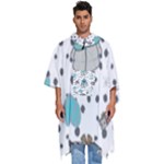 Little Cow Christmas  Men s Hooded Rain Ponchos