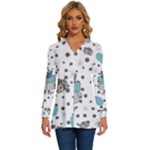 Little Cow Christmas  Long Sleeve Drawstring Hooded Top