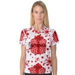 Cute Gift Boxes V-Neck Sport Mesh T-Shirt