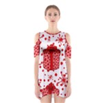 Cute Gift Boxes Shoulder Cutout One Piece Dress