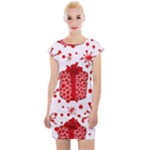 Cute Gift Boxes Cap Sleeve Bodycon Dress