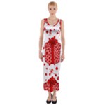 Cute Gift Boxes Fitted Maxi Dress