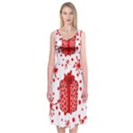 Cute Gift Boxes Midi Sleeveless Dress