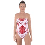 Cute Gift Boxes Tie Back One Piece Swimsuit