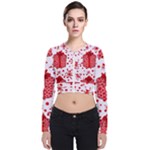 Cute Gift Boxes Long Sleeve Zip Up Bomber Jacket