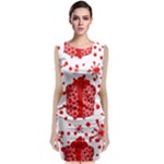 Cute Gift Boxes Sleeveless Velvet Midi Dress