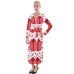 Cute Gift Boxes Velvet Maxi Wrap Dress
