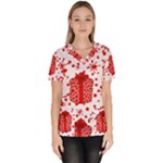Cute Gift Boxes Women s V-Neck Scrub Top