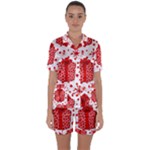 Cute Gift Boxes Satin Short Sleeve Pajamas Set