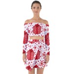 Cute Gift Boxes Off Shoulder Top with Skirt Set