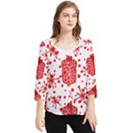 Cute Gift Boxes Chiffon Quarter Sleeve Blouse