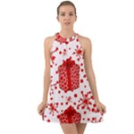 Cute Gift Boxes Halter Tie Back Chiffon Dress