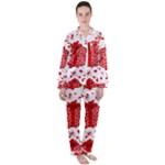 Cute Gift Boxes Women s Long Sleeve Satin Pajamas Set	