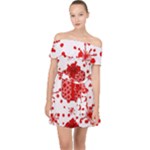 Cute Gift Boxes Off Shoulder Chiffon Dress