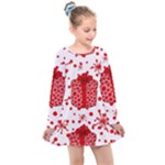 Cute Gift Boxes Kids  Long Sleeve Dress