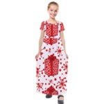 Cute Gift Boxes Kids  Short Sleeve Maxi Dress
