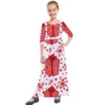 Cute Gift Boxes Kids  Quarter Sleeve Maxi Dress