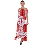Cute Gift Boxes Off Shoulder Open Front Chiffon Dress