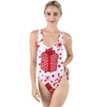 Cute Gift Boxes High Leg Strappy Swimsuit