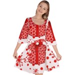 Cute Gift Boxes Velour Kimono Dress