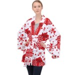Cute Gift Boxes Long Sleeve Velvet Kimono 