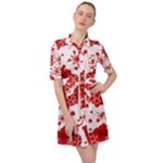 Cute Gift Boxes Belted Shirt Dress