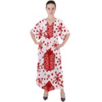 Cute Gift Boxes V-Neck Boho Style Maxi Dress