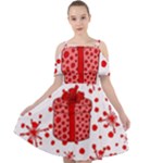 Cute Gift Boxes Cut Out Shoulders Chiffon Dress