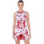 Cute Gift Boxes Lace Up Front Bodycon Dress