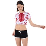 Cute Gift Boxes Tie Back Short Sleeve Crop T-Shirt