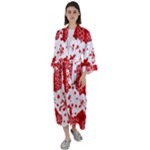 Cute Gift Boxes Maxi Satin Kimono
