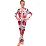 Cute Gift Boxes Kids  Satin Long Sleeve Pajamas Set