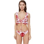 Cute Gift Boxes Low Cut Ruffle Edge Bikini Set
