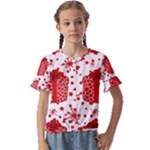 Cute Gift Boxes Kids  Cuff Sleeve Scrunch Bottom T-Shirt