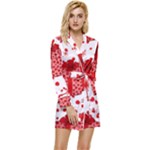 Cute Gift Boxes Long Sleeve Satin Robe