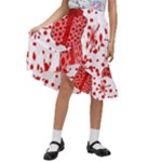 Cute Gift Boxes Kids  Ruffle Flared Wrap Midi Skirt