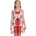 Cute Gift Boxes Kids  Sleeveless Tiered Mini Dress