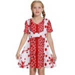 Cute Gift Boxes Kids  Short Sleeve Tiered Mini Dress