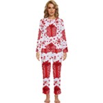 Cute Gift Boxes Womens  Long Sleeve Lightweight Pajamas Set