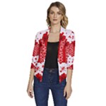 Cute Gift Boxes Women s Draped Front 3/4 Sleeve Shawl Collar Jacket