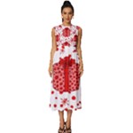 Cute Gift Boxes Sleeveless Round Neck Midi Dress