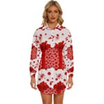 Cute Gift Boxes Womens Long Sleeve Shirt Dress